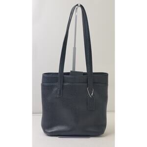 Vintage 1990s Coach Hudson Black Pebbled Leather Tote Bag Purse